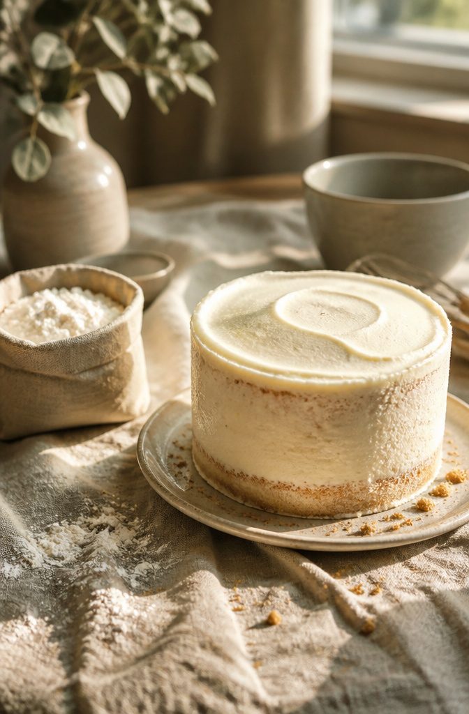 6 Types of 6 Inch Tall Cake: Vanilla, Chocolate, Banana, Funfetti & More 6 A gluten-free 6 inch tall cake with a light golden-brown crust and frosting.