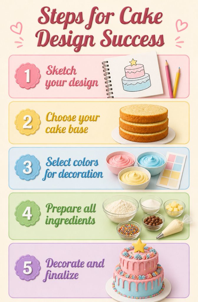 10 Bluey Cake Ideas For Kids' Birthdays 14 A visual guide illustrating steps for successful cake design.