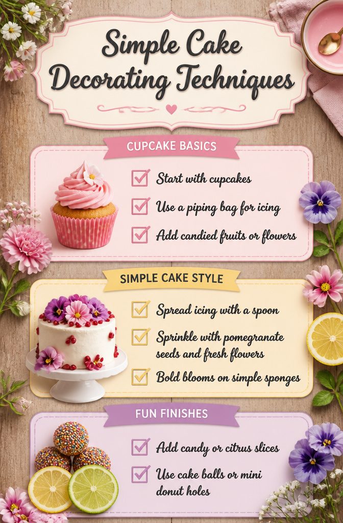 10 Cake Decorating Pictures and Ideas for Every Skill Level 13 An image illustrating basic cake decorating techniques for beginners.