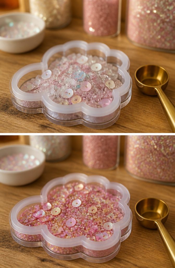 How to Make a Cake Topper Shaker: 3 Item Sections for Fillers 10 A comparison of filler options for cake topper shakers.