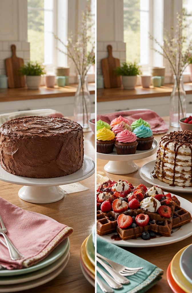 A variety of chocolate cupcakes decorated simply and individually.