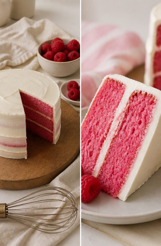 10 Dark Pink Cake Ideas for Birthdays, Showers and Celebrations 6 A slice of pink velvet cake showcasing its dense texture.