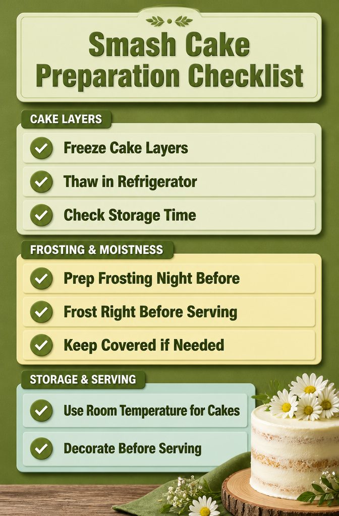 First Birthday Cake: Smash, Natural, Dairy-Free and More Options 15 A preparation checklist for making smash cakes.