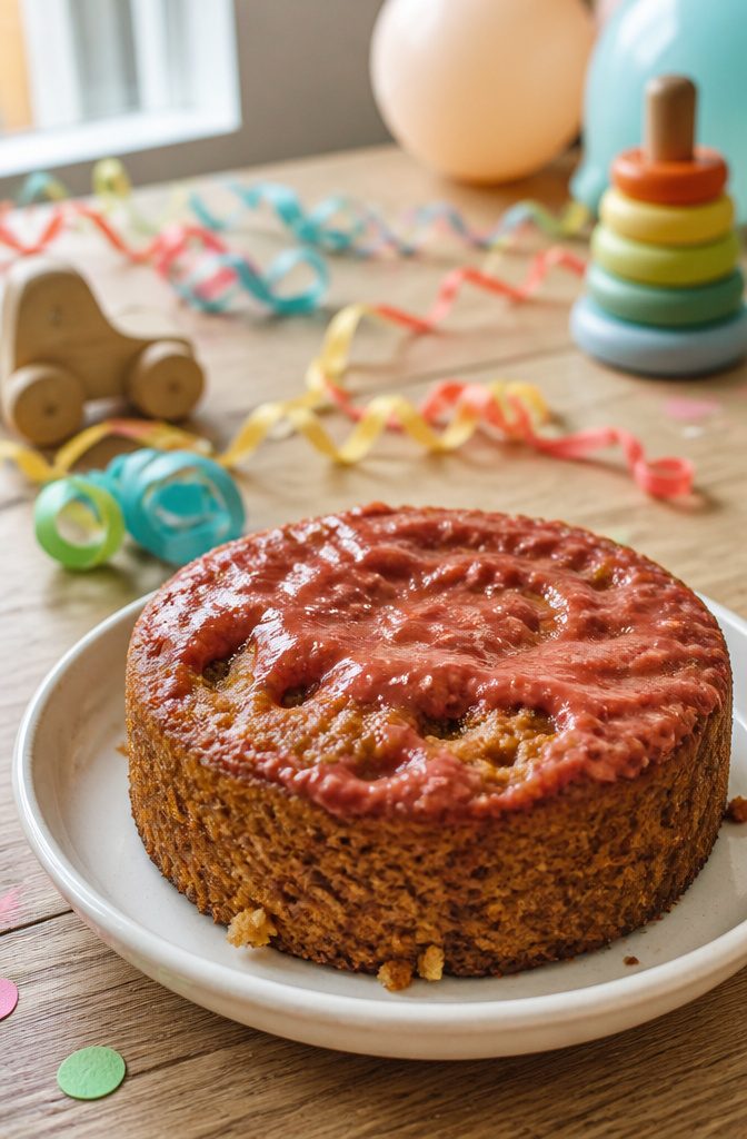 First Birthday Cake: Smash, Natural, Dairy-Free and More Options 2 A baby-sized smash cake ready for a first birthday celebration.