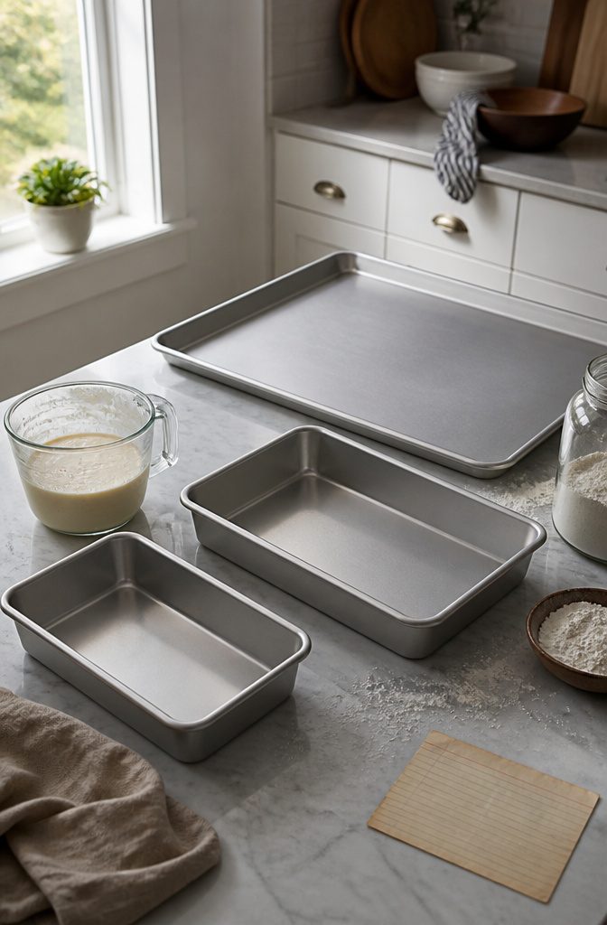 Sheet Cake Slices Recipe: Classic Vanilla with Cutting Guide 5 Standard 9x13 inch, 13x18 inch, and 16x24 inch baking pans.