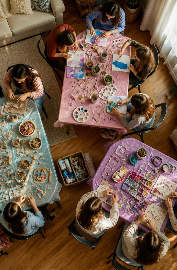 16 Sweet Sixteen Birthday Party Ideas for an Unforgettable Celebration 8 Guests shaping pizza dough and adding toppings in a kitchen setting.