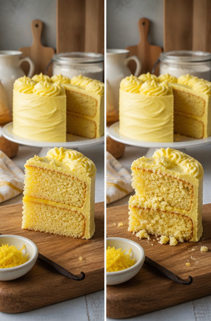 Yellow Butterfly Cake Recipe, Decorations & Flavor Variations 6 Different flavor variations for yellow butterfly cake displayed.